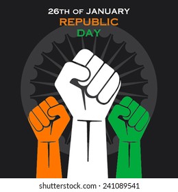 happy republic day greeting design or unity concept vector