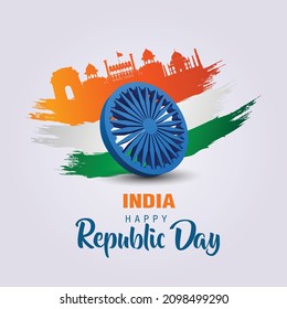 happy republic day India. 26 January background. vector illustration design