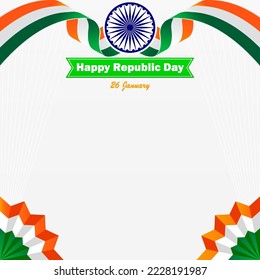 happy republic day india 26 january independence day instagram post banner social media template template background celebration