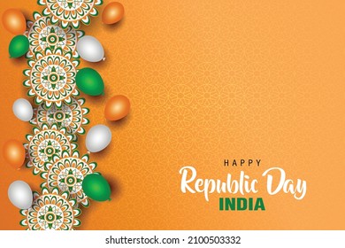 happy republic day India 26th January. vector illustration design