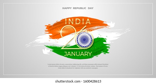 Happy Republic Day of India background, India Republic Day Celebration on January 26
