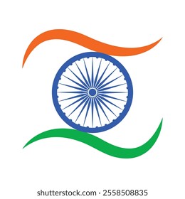 Happy republic day of India banner design. vector illustration of Indian happy republic day on january 26. Indian flag ashoka chakra design