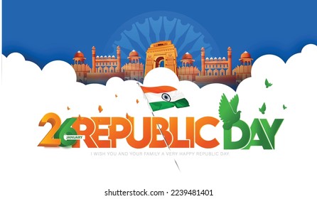 Happy Republic Day of India celebration (26 January)