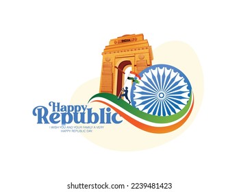 Happy Republic Day of India celebration (26 January)