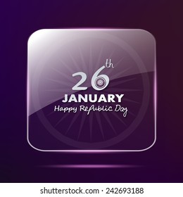 Happy Republic day of India festival With Elegant Indian wheel theme, Good Concept, Beautiful Greeting Card Design and Background Vector Illustration...