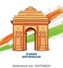 Happy republic day India greeting card background