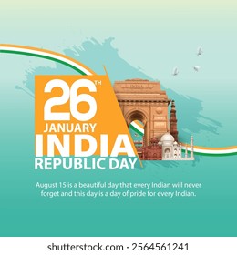 happy republic day India greetings. abstract vector illustration design.