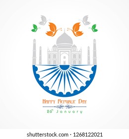 Happy Republic Day of india illustration vector, poster design stock vector