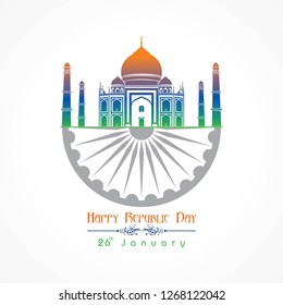 Happy Republic Day of india illustration vector, poster design stock vector