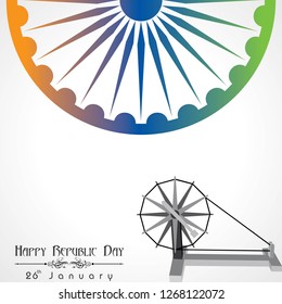 Happy Republic Day of india illustration vector, poster design stock vector