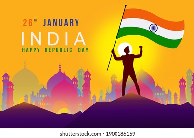 Happy Republic Day. India Republic Day, January 26, 2021.