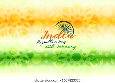 happy republic day of india tricolor background