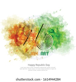 Happy Republic Day of India Vector, 26 January Background.