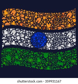 Happy Republic Day of India in vector background