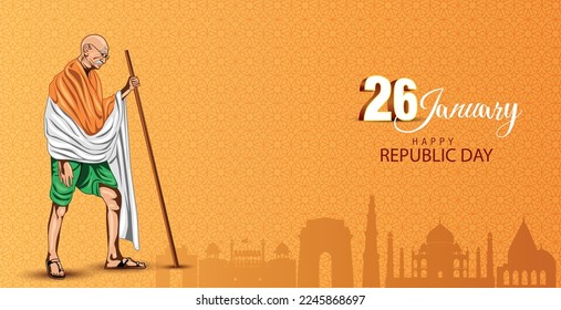 happy Republic day india.26th January background. abstact vector illustration design