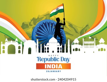 happy republic day India.26th January background. abstract  vector illustration design