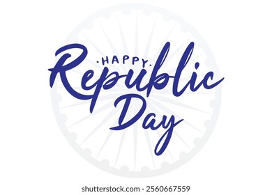 Happy republic day lettering concept