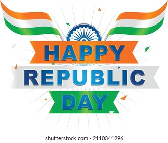 Happy Republic Day Logo Unit Stock Vector (Royalty Free) 2110341296 ...