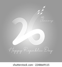 Happy Republic Day Post Design, 26. Januar, Patriotismus, Vektorbanner-Konzept, indischer Hintergrund, Poster, Vektorgrafik, Illustration