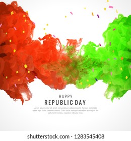 Happy Republic Day poster, or greeting card design, background with text 26 January, Indian flag, - Vector Happy Republic Day poster, or greeting card design, background with text 26 January, Indian flag, - Vector