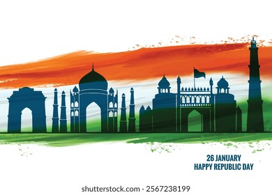 Happy republic day social media post card background