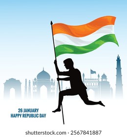 Happy republic day social media post card background