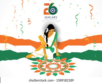 Happy Republic Day, Vector Illustration Of Republic Day India, Banner Design Of 26 January