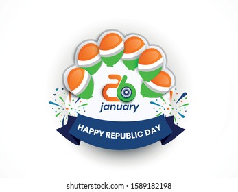 Happy Republic Day, Vector Illustration Of Republic Day India, Banner Design Of 26 January