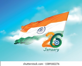 Happy Republic Day, Vector Illustration Of Republic Day India, Banner Design Of 26 January