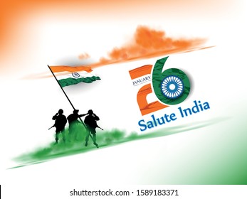 Happy Republic Day, Vector Illustration Of Republic Day India, Banner Design Of 26 January