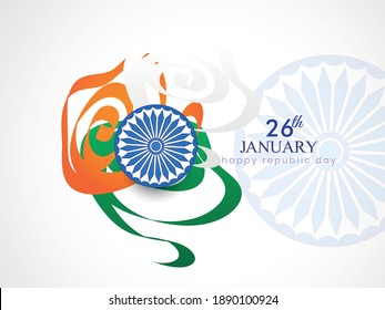 Happy Republic Day, Vector Illustration Of Republic Day India, Banner Design Of 26 January