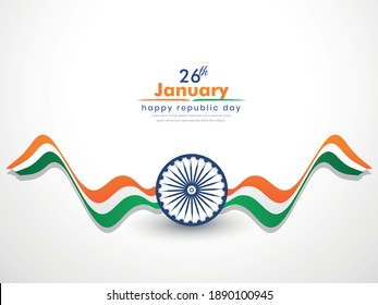 Happy Republic Day, Vector Illustration Of Republic Day India, Banner Design Of 26 January
