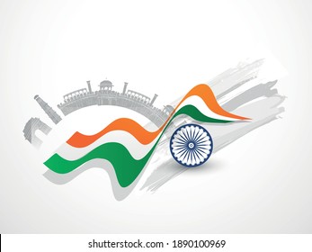 Happy Republic Day, Vector Illustration Of Republic Day India, Banner Design Of 26 January
