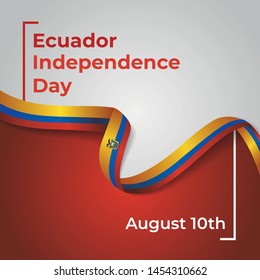 Happy Republic of Ecuador Independence Day Vector Design Template Illustration