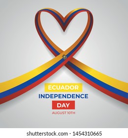 Happy Republic of Ecuador Independence Day Vector Design Template Illustration