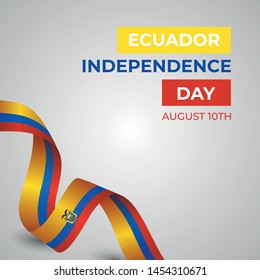 Happy Republic of Ecuador Independence Day Vector Design Template Illustration