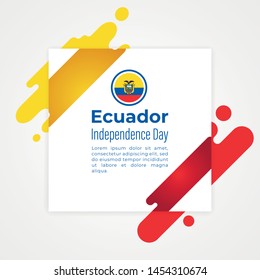 Happy Republic of Ecuador Independence Day Vector Design Template Illustration