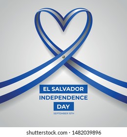 Happy Republic of El Salvador Independence Day Vector Design Template Illustration