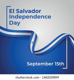 Happy Republic of El Salvador Independence Day Vector Design Template Illustration