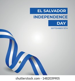 Happy Republic of El Salvador Independence Day Vector Design Template Illustration