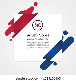 Happy Republic of Korea National Foundation Day Vector Design Template Illustration