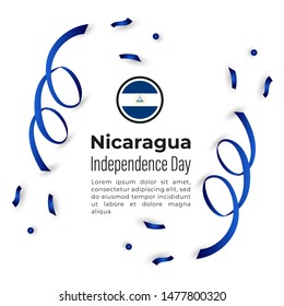 Happy Republic of Nicaragua Independence Day Vector Design Template Illustration
