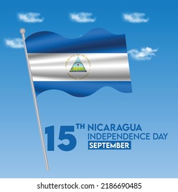 Happy Republic of Nicaragua Independence Day Vector Design Template Illustration
