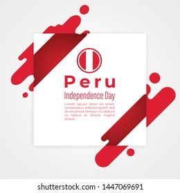 Happy Republic of Peru Independence Day Vector Design Template Illustration