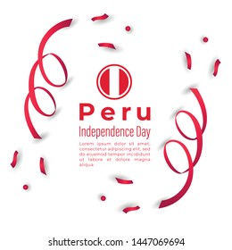 Happy Republic of Peru Independence Day Vector Design Template Illustration