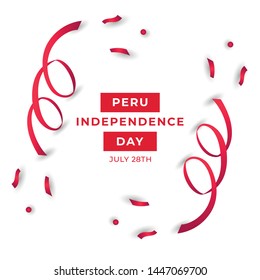Happy Republic of Peru Independence Day Vector Design Template Illustration
