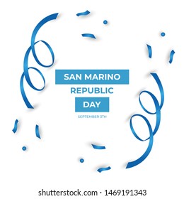 Happy Republic of San Marino Republic Day / National Day Vector Design Template Illustration