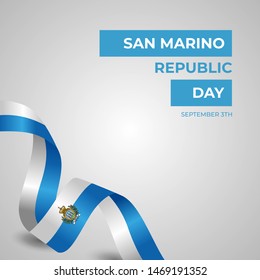 Happy Republic of San Marino Republic Day / National Day Vector Design Template Illustration