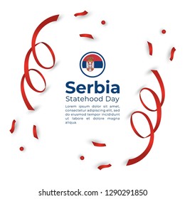 Happy Republic of Serbia Statehood Day Vector Template Design Illustration