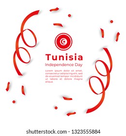 Happy Republic of Tunicia Independence Day Vector Template Design Illustration